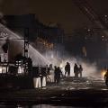 Firefighters putting out fire